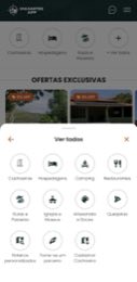 Tela de categorias do Viajantes App